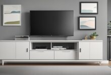 White TV Console with Storage