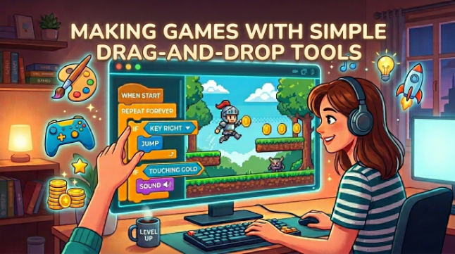 Making Games With Simple Drag And Drop Tools